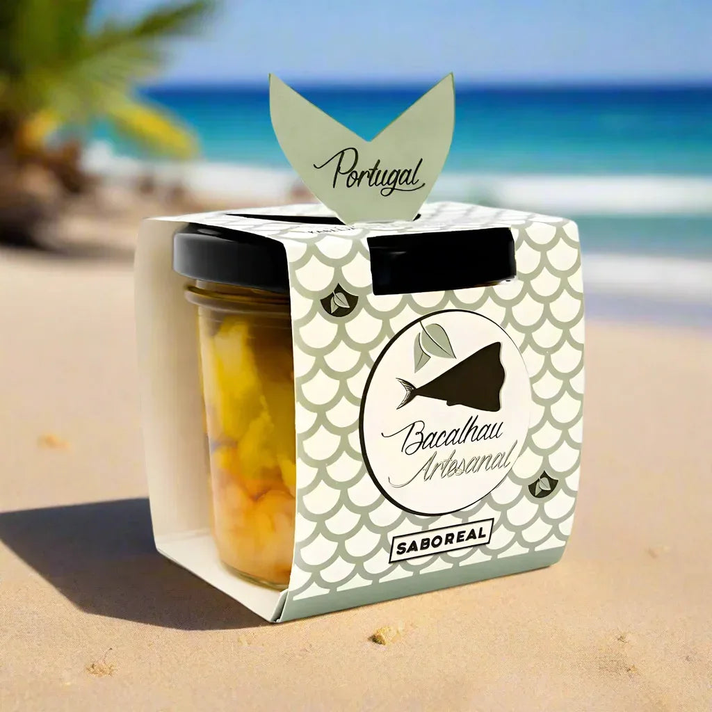 PETISCADA - Kabeljau/Bacalhau mit Kichererbsen und Olivenöl "SABOREAL" 100g - Conserveira do Arade - Maître Philippe & Filles