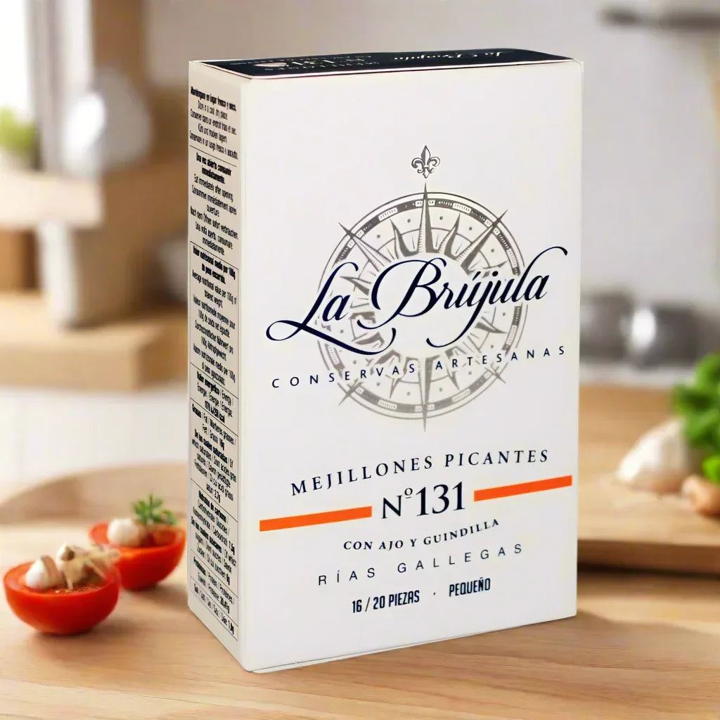 Scharfe Muscheln mit Knoblauch aus Galizien N°131 🔥🔥 - Conservas La Brujala - Maître Philippe & Filles