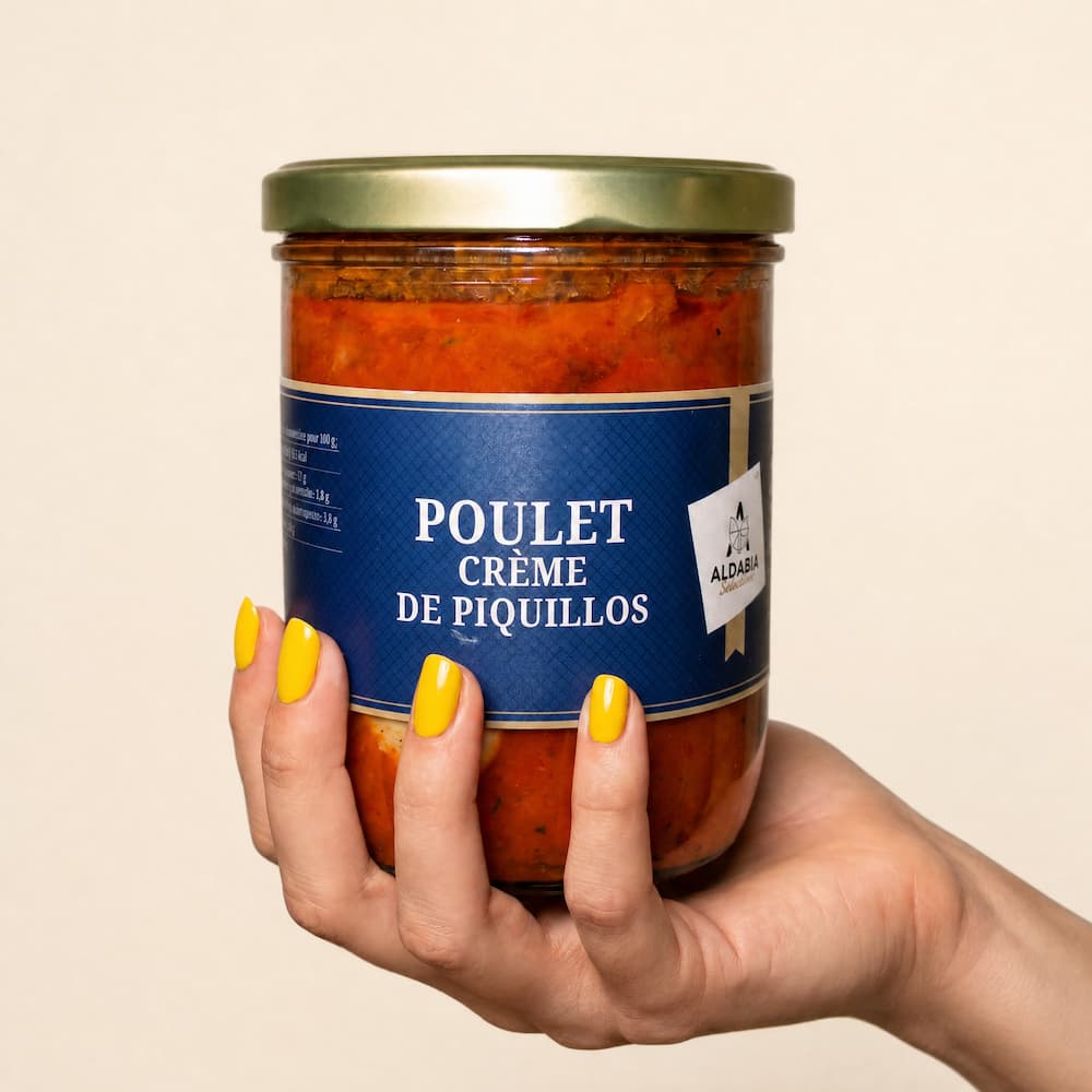 Hühnchen in Piquillos-Crème 840g Maison Aldabia