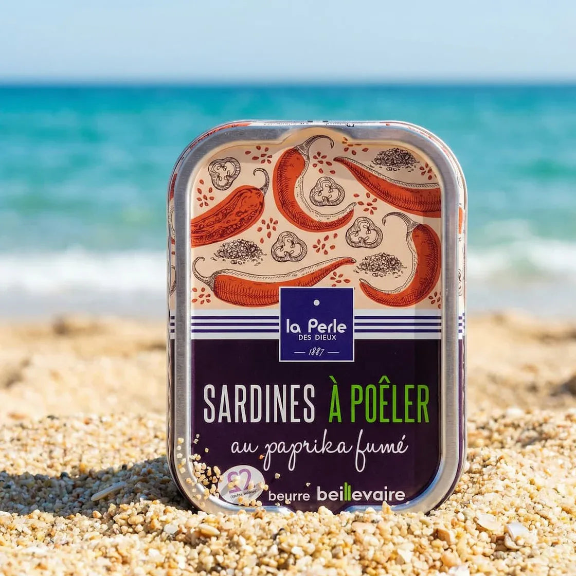 Sardinen zum Braten in Beillevaire-Fassbutter mit geräuchertem Paprika Perle des Dieux