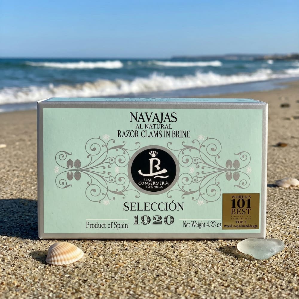 Navajas al Natural (Schwertmuscheln im Natursud) – Selección 1920 Real Conservera Española