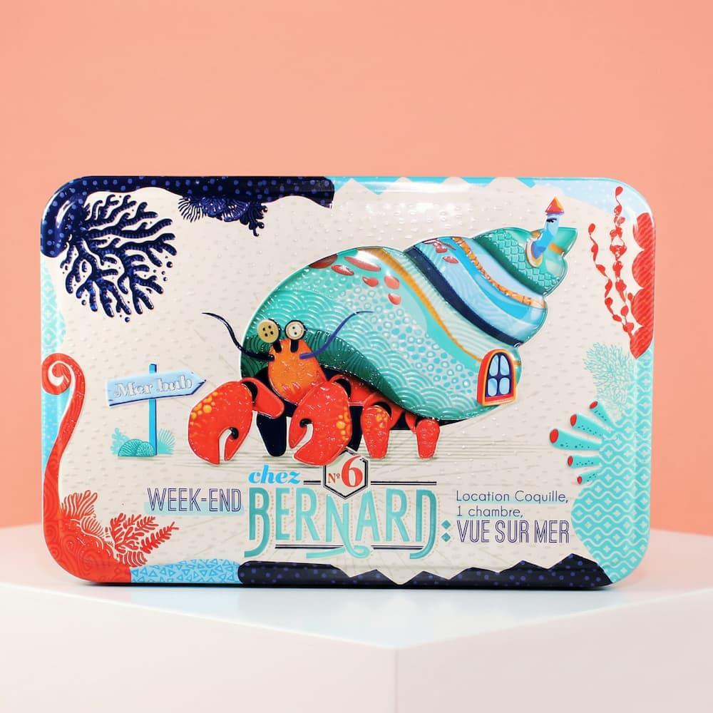 Bretonische Galettes und Palets "pur beurre" - Metalldosen 350g "La Mer" - Atelier D - Maître Philippe & Filles