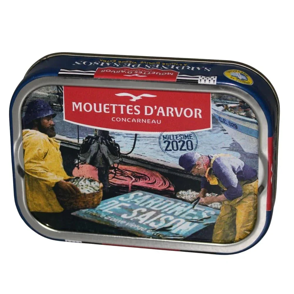 Kollektion 5 Dosen Jahrgangssardinen "Saison 2020 bis 2024" - Mouettes Arvor - Maître Philippe & Filles