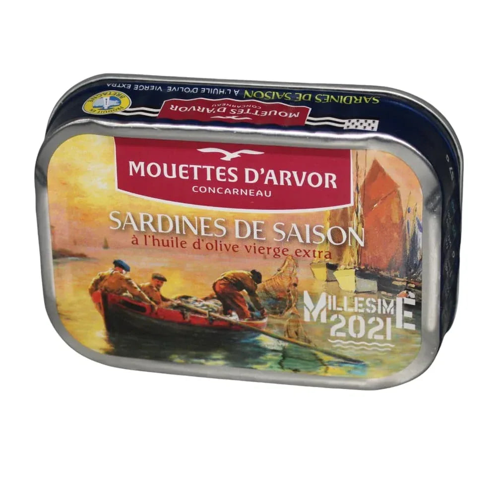 Kollektion 5 Dosen Jahrgangssardinen "Saison 2020 bis 2024" - Mouettes Arvor - Maître Philippe & Filles