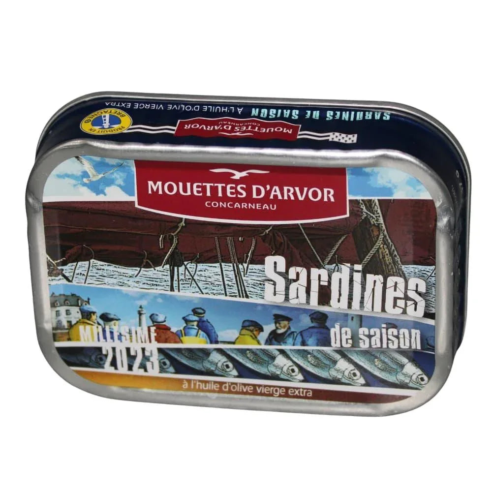 Kollektion 5 Dosen Jahrgangssardinen "Saison 2020 bis 2024" - Mouettes Arvor - Maître Philippe & Filles