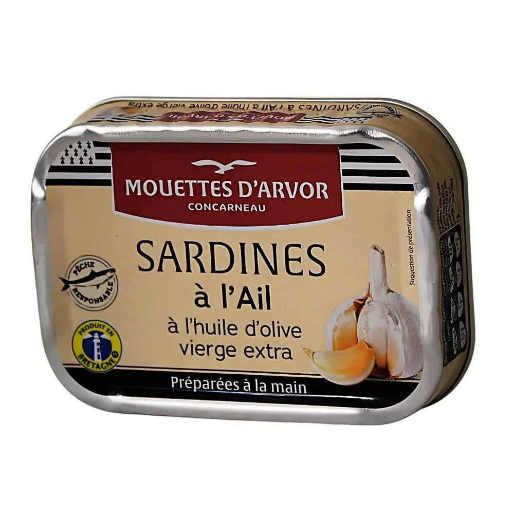 Sardinen mit Knoblauch und Olivenöl Extra Vergine - Mouettes Arvor - Maître Philippe & Filles