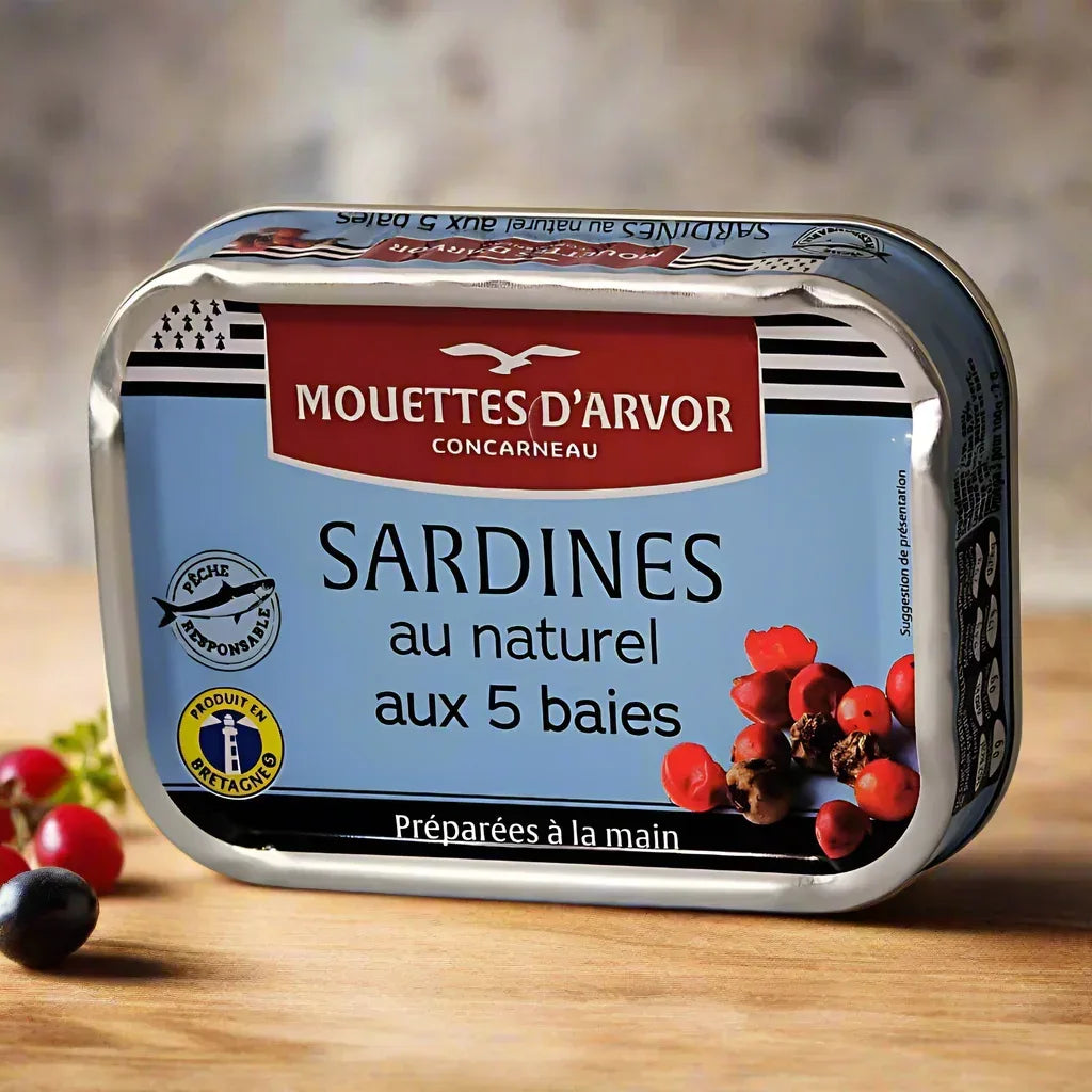 Sardinen "au naturel" mit 5 Beeren (ohne Öl) - Mouettes Arvor - Maître Philippe & Filles