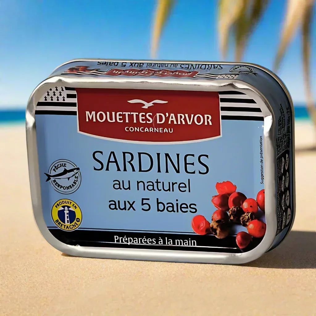 Sardinen "au naturel" mit 5 Beeren (ohne Öl) - Mouettes Arvor - Maître Philippe & Filles