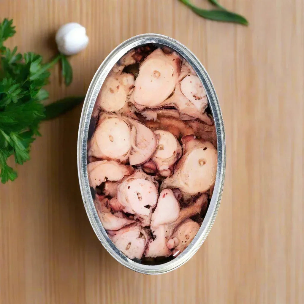 Oktopus aus Galizien in Olivenöl mit Knoblauch - Conservas Lulina - Maître Philippe & Filles