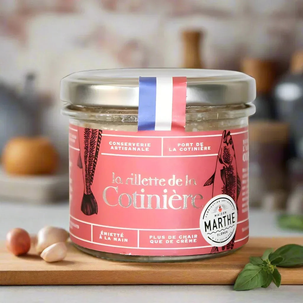 Rillette de la Cotinière - Geräucherter magerer Bauchspeck vom Schwein und Adlerfisch - Maison Marthe - Maître Philippe & Filles