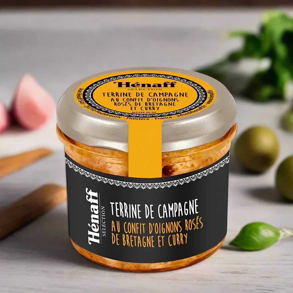 Landterrine mit Confit aus rosa Zwiebeln aus Roscoff und Curry 90g - Henaff - Maître Philippe & Filles