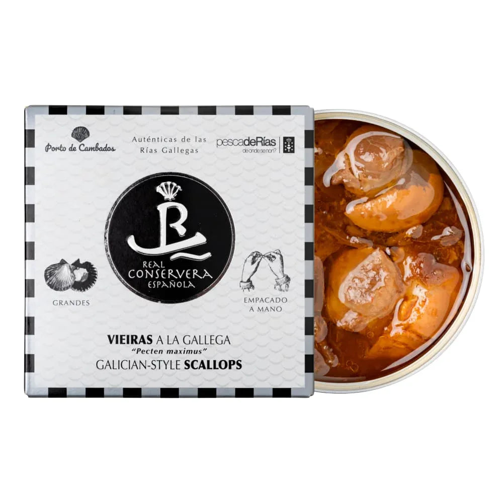 Vieiras a la Gallega (Jakobsmuscheln in galicischer Sauce) Real Conservera Española