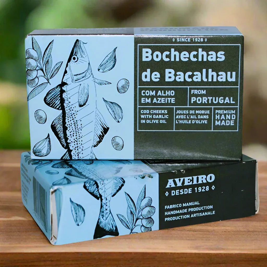 Kabeljau-Bäckchen in Olivenöl und Knoblauch - AveiroTuna - Maître Philippe & Filles