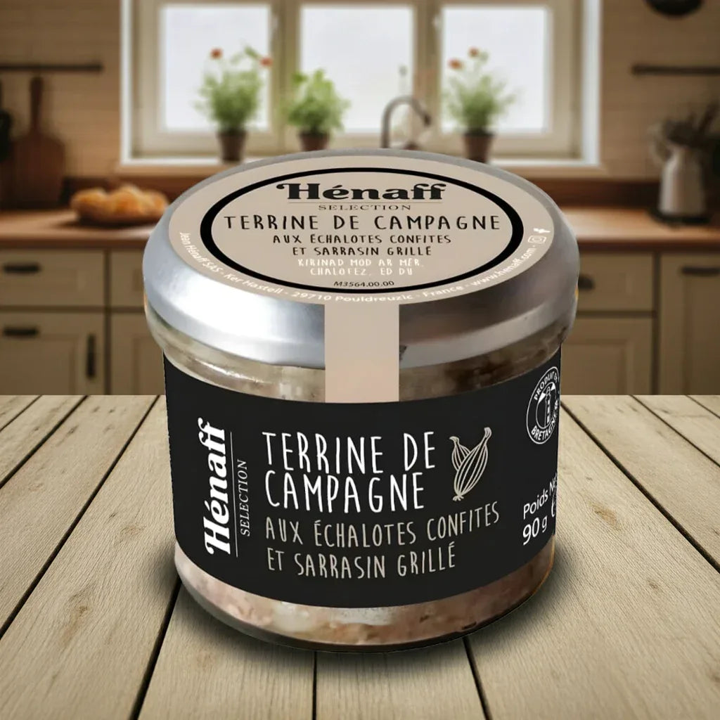 Landterrine mit kandierten Schalotten und geröstetem Buchweizen 90g - Henaff - Maître Philippe & Filles