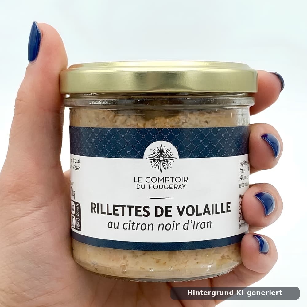 Geflügel-Rillettes mit schwarzer Zitrone aus dem Iran 120 g Le Comptoir du Fougeray