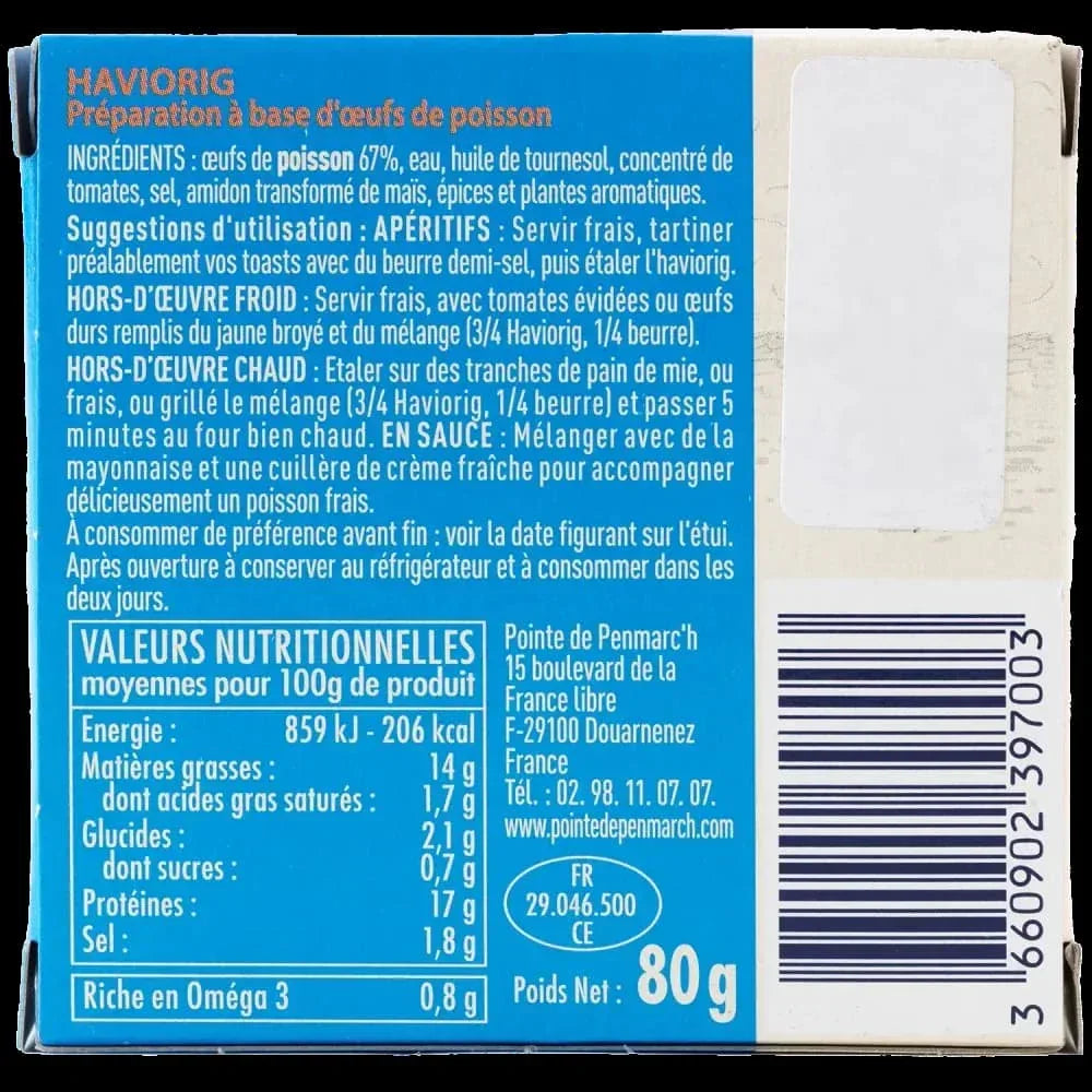 Haviorig mit Fischrogen 80g - La Pointe de Penmarch - Maître Philippe & Filles