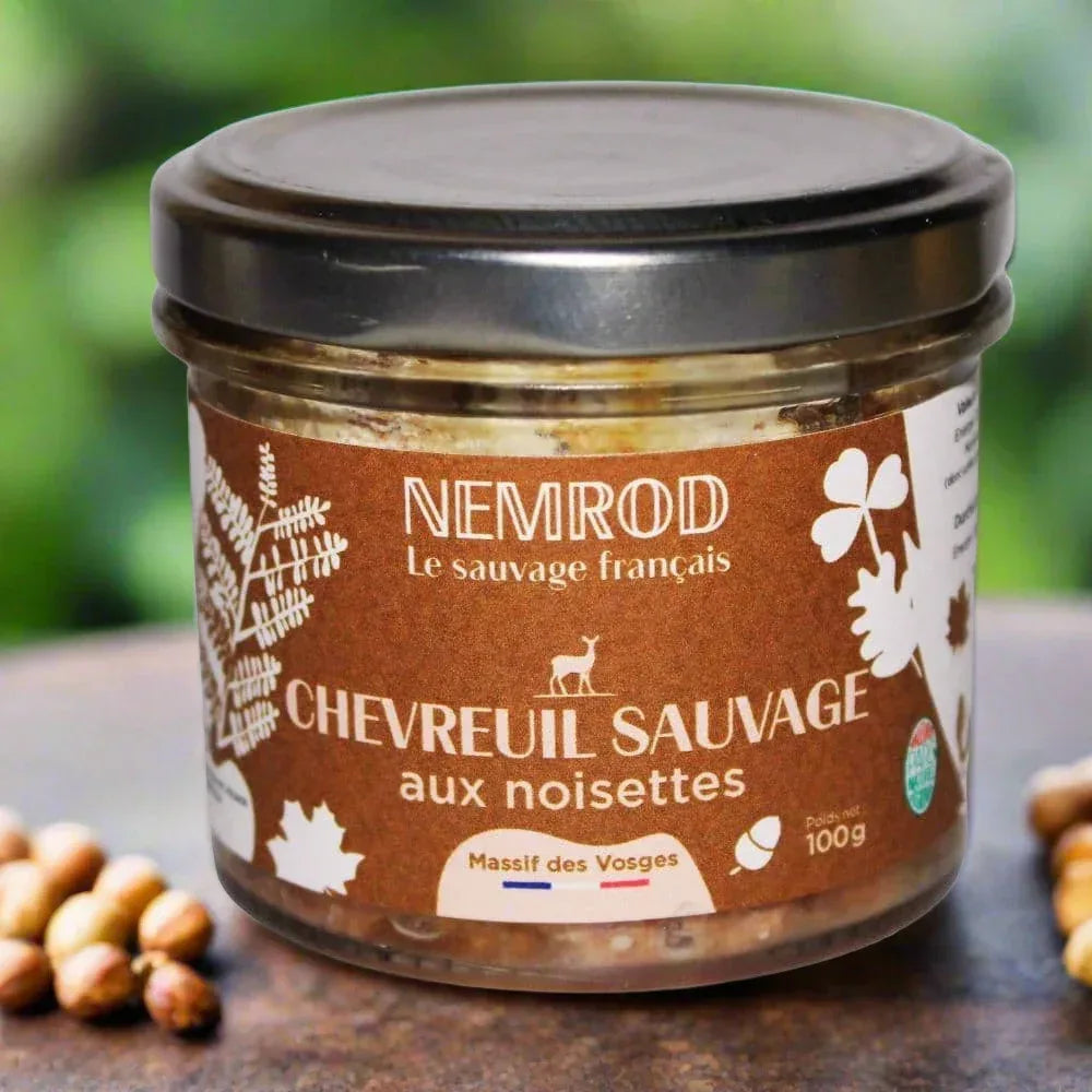 Hirschterrine mit Haselnüssen - Wild - 100g Nemrod