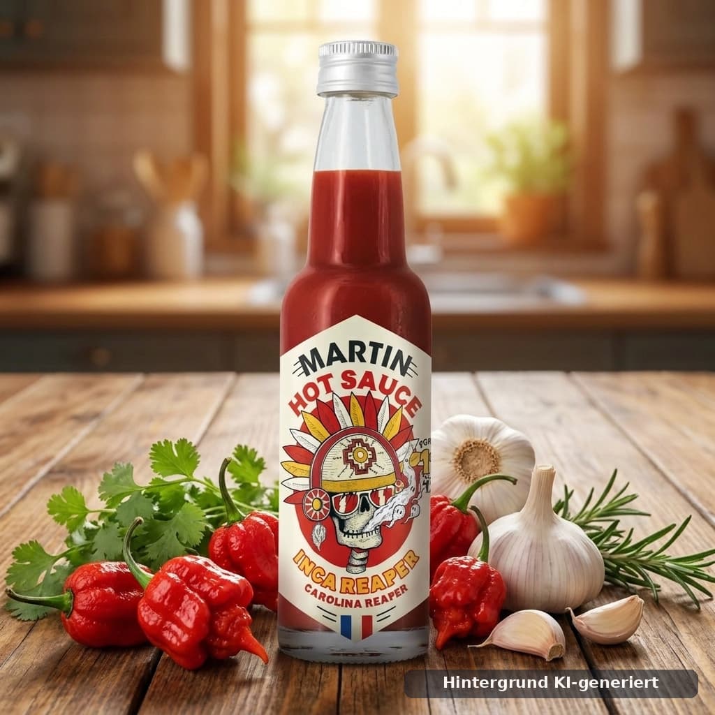 Inca Reaper Chili-Sauce - Carolina Reaper aus Ecuador - Stärke 11/12 Maison Martin