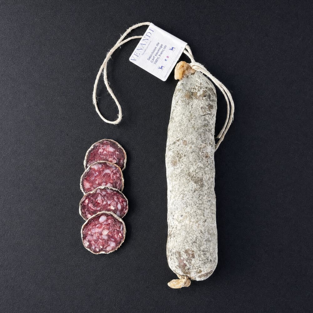 Saucisson de Cerf Sauvage 100% Français (Hirsch-Salami) 180g Venandi