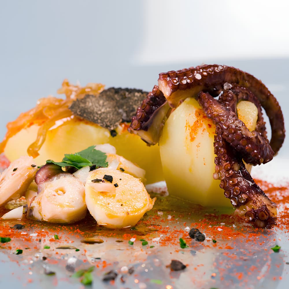 Oktopus-Medaillons in galizischer Marinade Ramón Peña