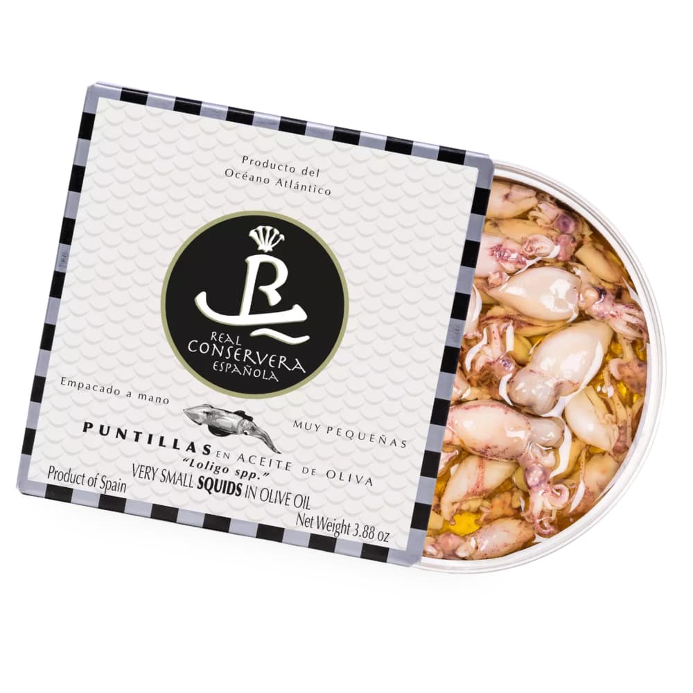 Puntillitas en Aceite de Oliva (Zwergkalmare in Olivenöl)