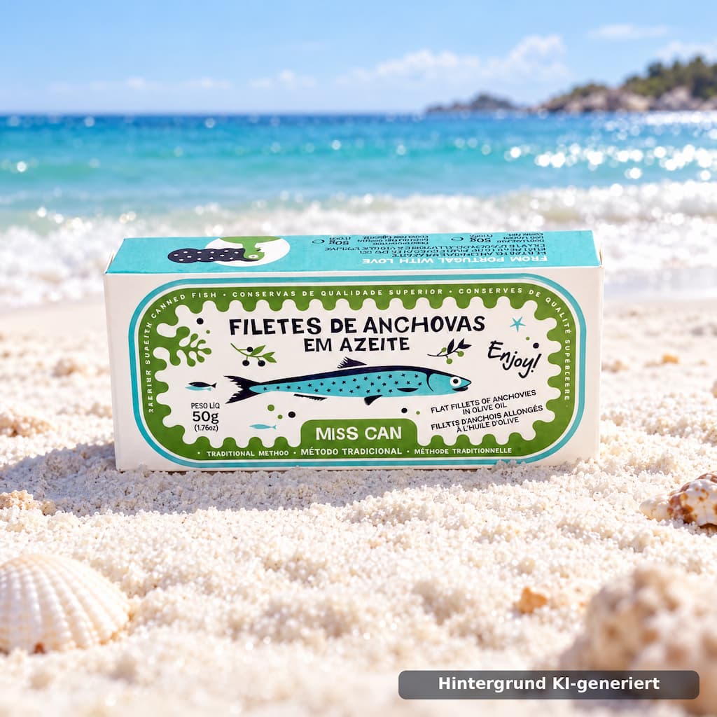 Filetes de Anchovas em Azeite - Sardellenfilets in Olivenöl 50g Miss Can Miss Can
