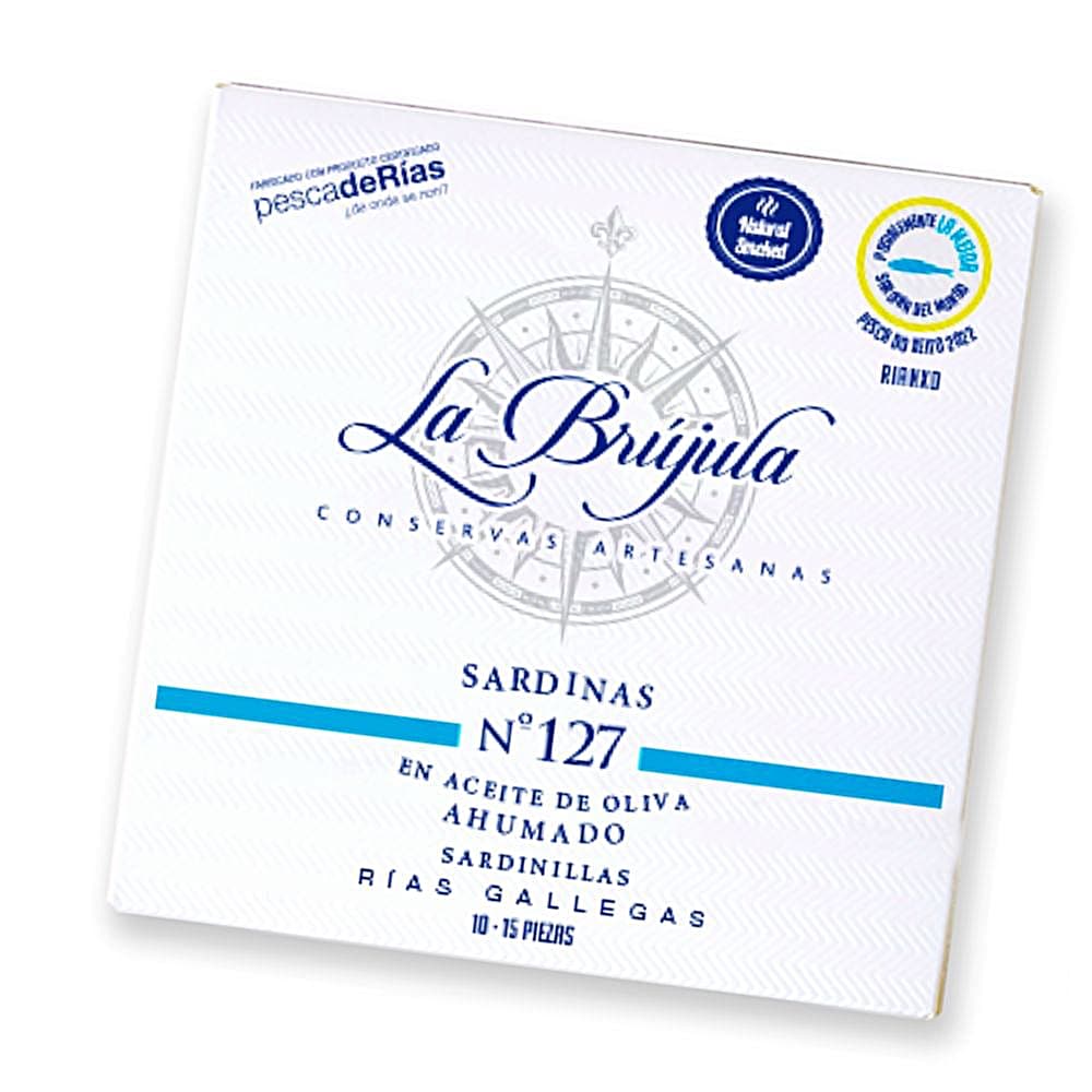 Sardinas do Xeito Nr. 127 in geräuchertem Olivenöl Conservas La Brújula