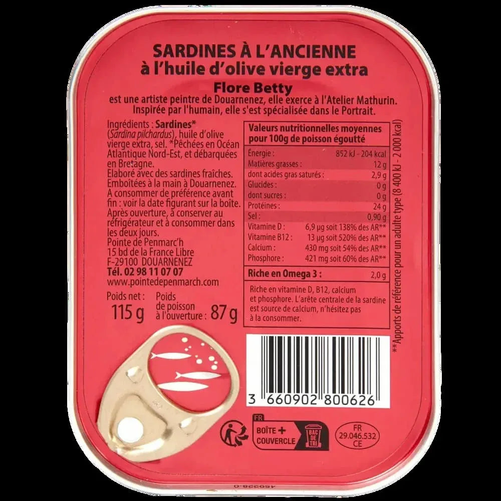 Jahrgangssardine 2024 Flore Betty - La Bretonne - La Pointe de Penmarch - Maître Philippe & Filles