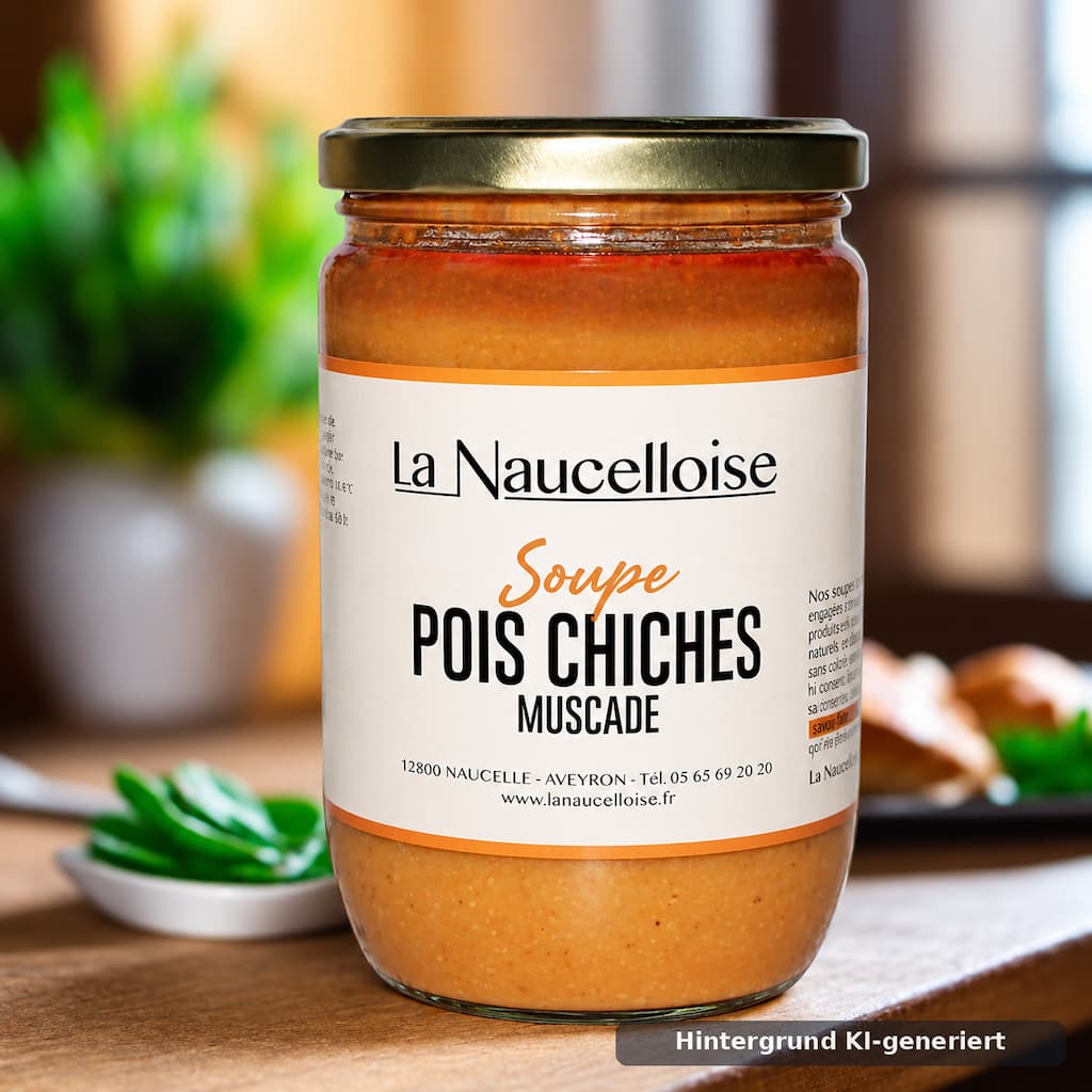 Suppe aus Kichererbsen und Muskatnuss 580g La Naucelloise