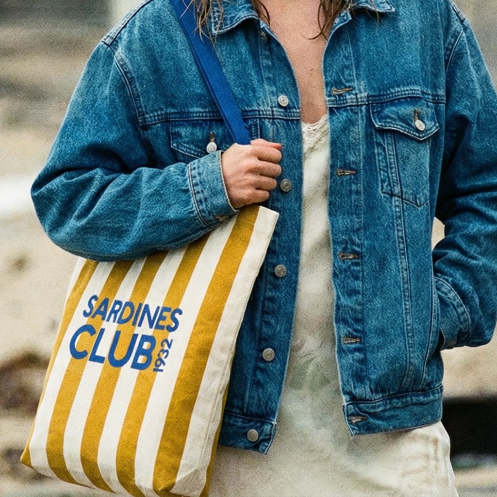 Tote Bag „Sardines Club“ – Stofftasche - La Belle-Iloise Belle Iloise