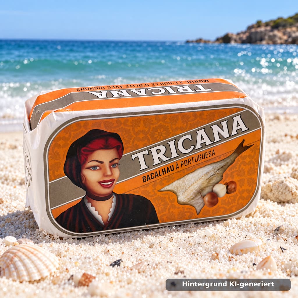 Bacalhau à Portuguesa – Kabeljau mit Zwiebeln in Olivenöl 120g Tricana