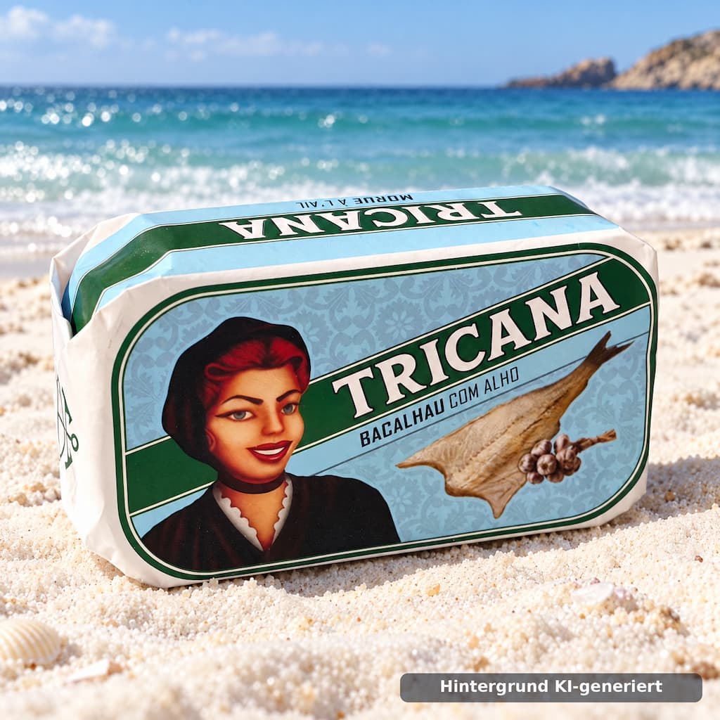 Bacalhau com Alho – Kabeljau in Olivenöl mit Knoblauch 120g Tricana
