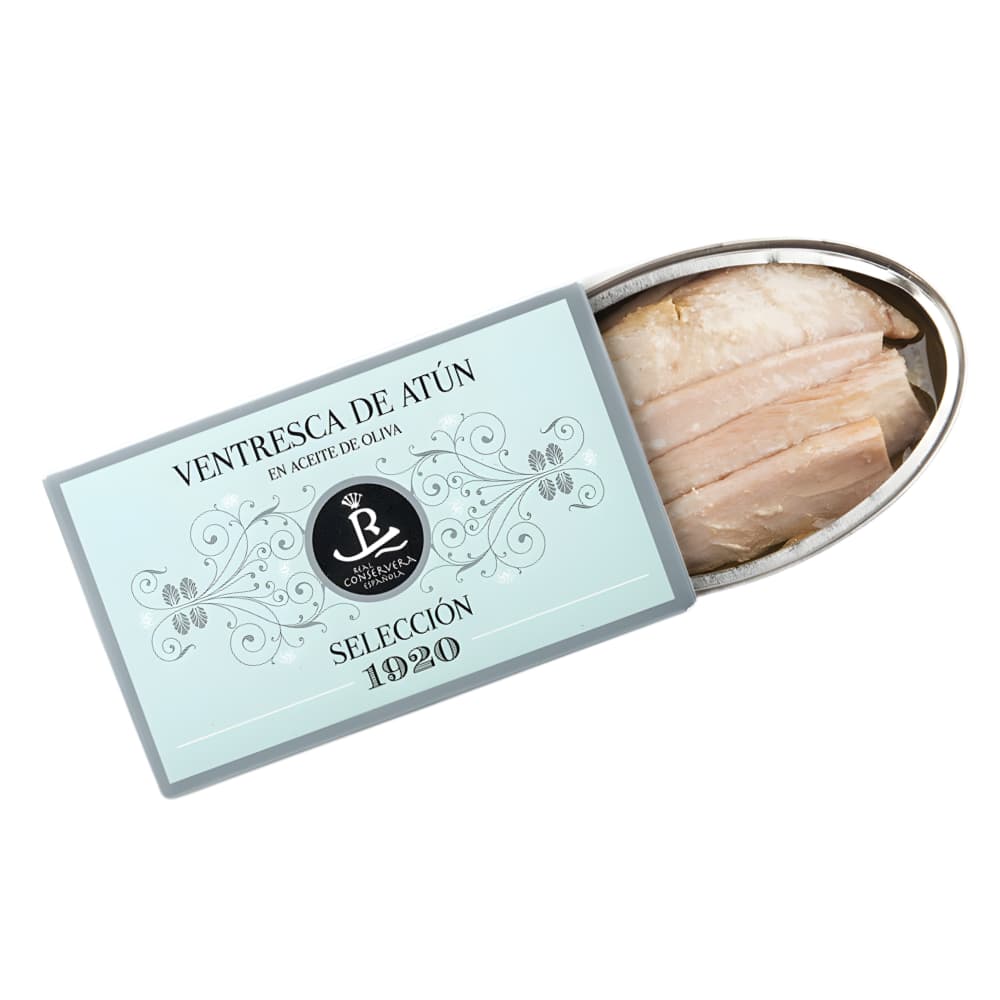 Ventresca de Atún Claro en Aceite de Oliva (Heller Thunfischbauch) – Selección 1920