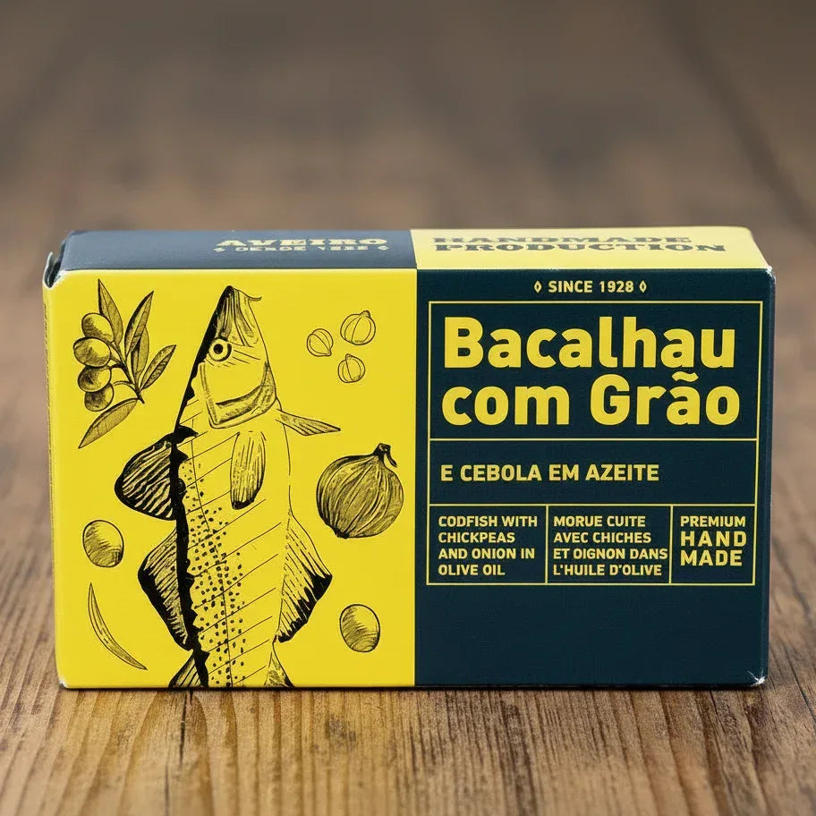 Bacalhau Aveiro mit Kichererbsen und Zwiebeln - AveiroTuna - Maître Philippe & Filles