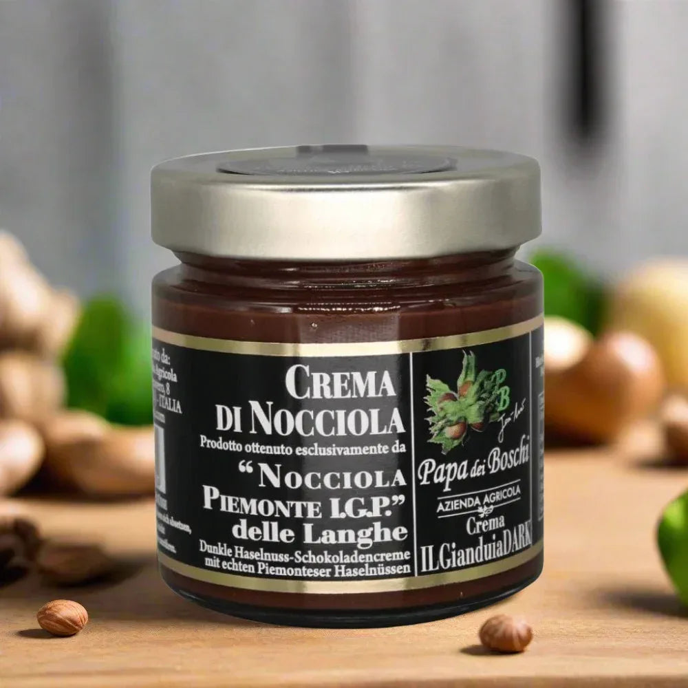Dunkle piemonteser Haselnuss-Schokoladen-Creme (ohne Milch) - Azienda Agricola Papa dei Boschi - Maître Philippe & Filles