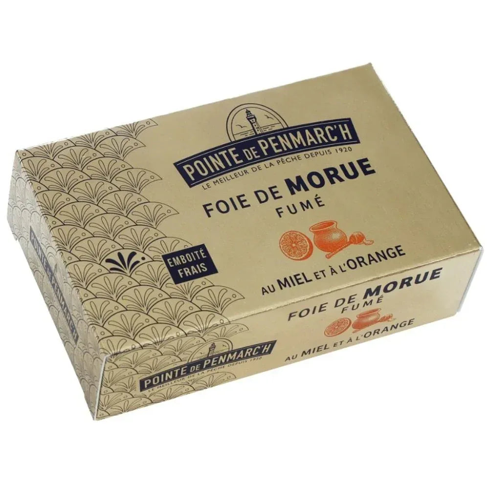 Geräucherte Dorschleber mit Orange und Honig - La Pointe de Penmarch - Maître Philippe & Filles