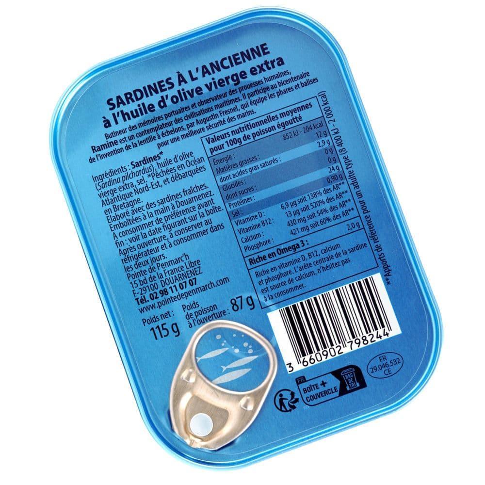 Jahrgangssardine 2023 Ramine - Leuchtturm schwarz/weiß - La Pointe de Penmarch - Maître Philippe & Filles