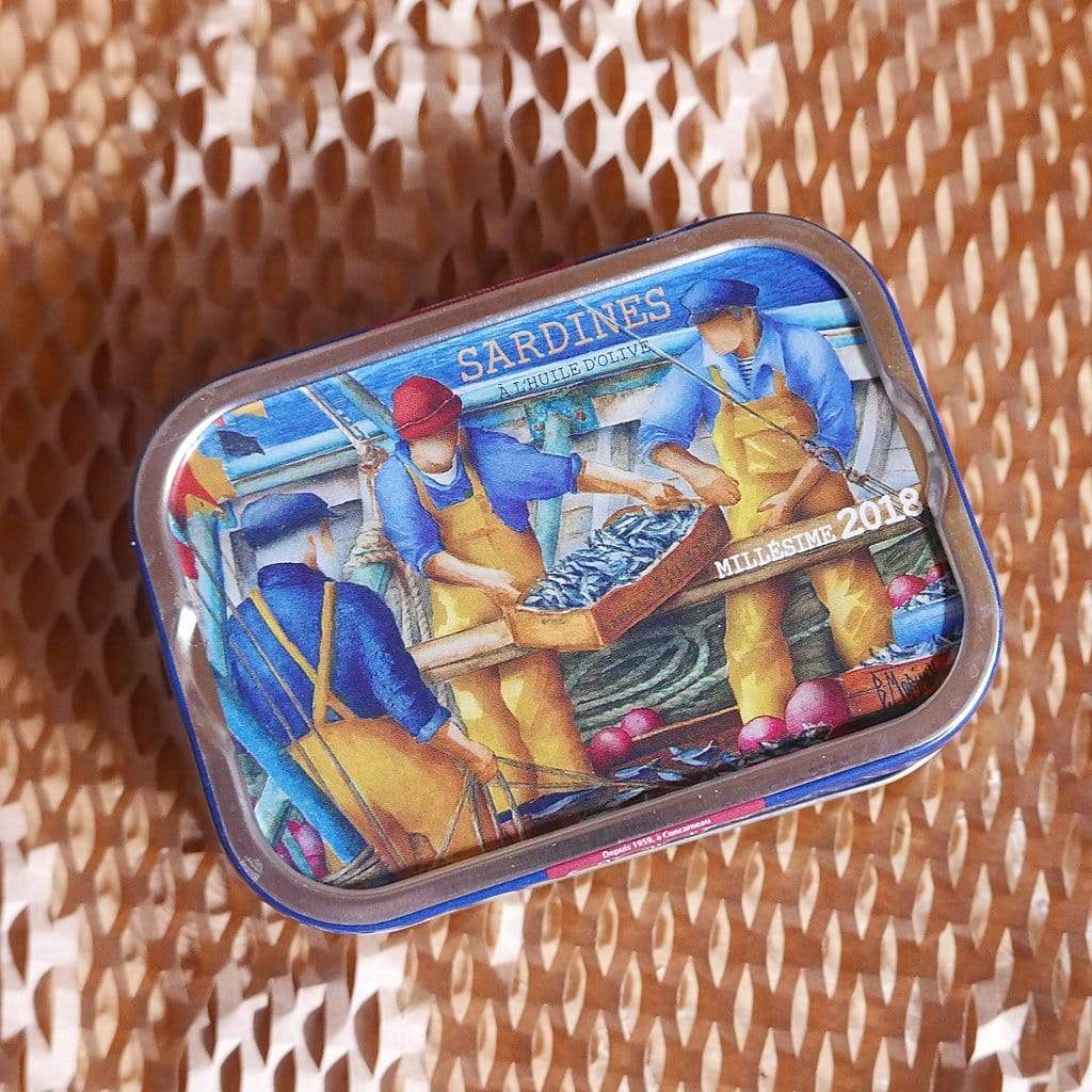 Kollektion 8 Dosen Jahrgangssardinen "Ville Bleue 2017 bis 2024" Mouettes Arvor