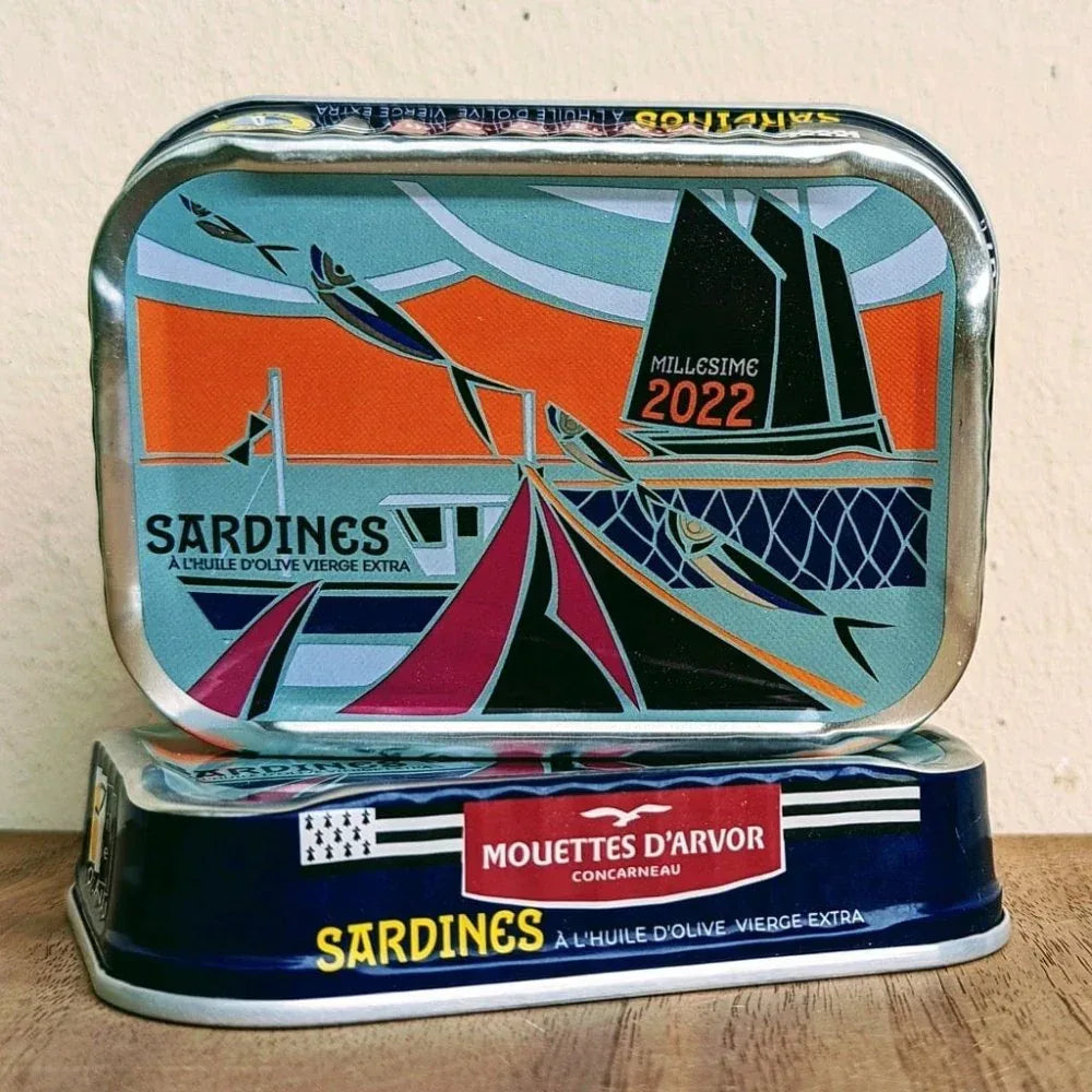 Jahrgangssardinen "Ville bleue" 2022 - Mouettes Arvor - Maître Philippe & Filles