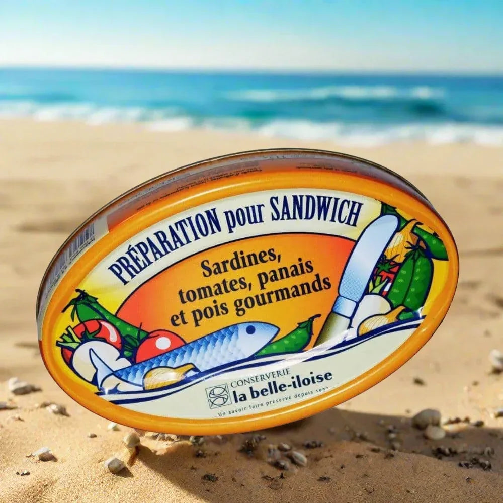 Sandwichcreme mit Sardine, Tomate, Pastinake, Zuckerschoten - Belle Iloise - Maître Philippe & Filles