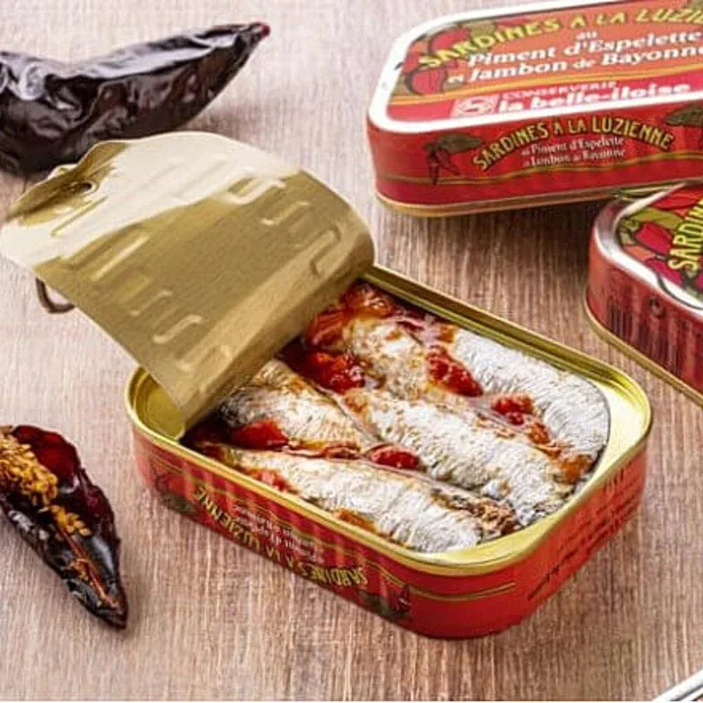 Sardines à la Luzienne (mit Tomate, Piment d'Espelette und Bayonner Schinken) - Belle Iloise - Maître Philippe & Filles