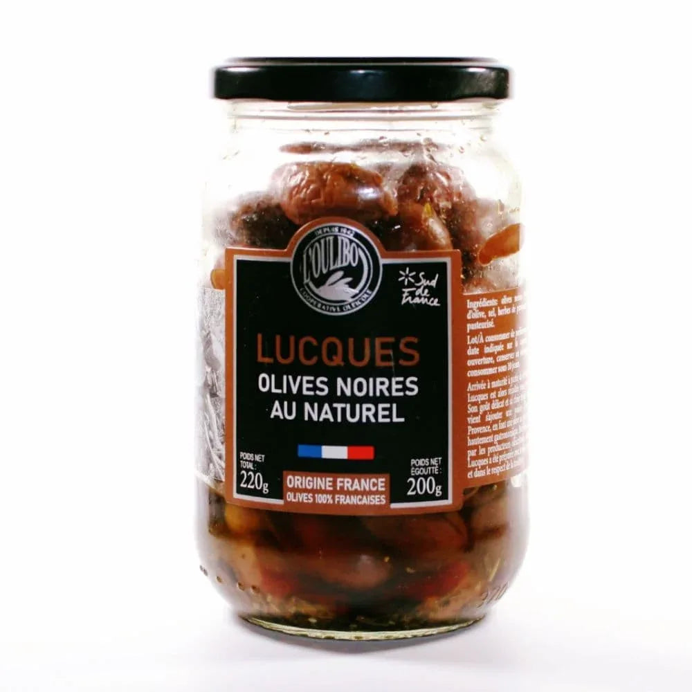Schwarze Lucques-Oliven Oulibo